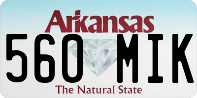 AR license plate 560MIK