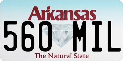 AR license plate 560MIL