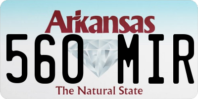 AR license plate 560MIR