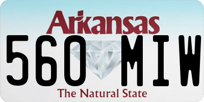 AR license plate 560MIW