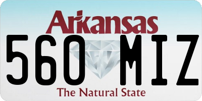 AR license plate 560MIZ