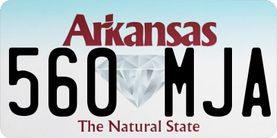 AR license plate 560MJA