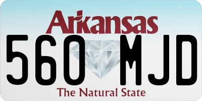 AR license plate 560MJD