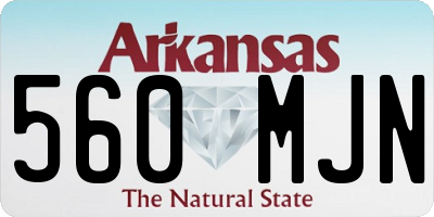 AR license plate 560MJN