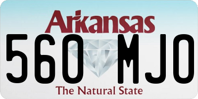 AR license plate 560MJO