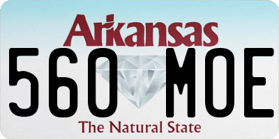 AR license plate 560MOE