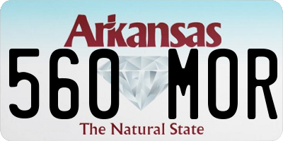 AR license plate 560MOR