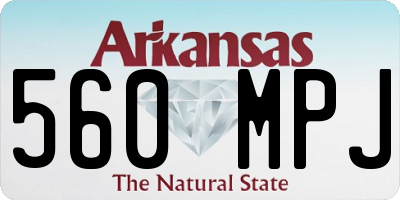 AR license plate 560MPJ