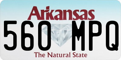 AR license plate 560MPQ