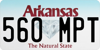 AR license plate 560MPT