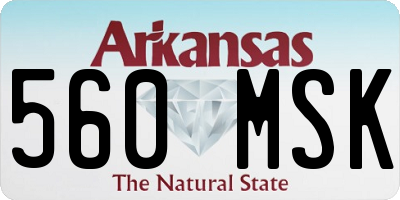 AR license plate 560MSK