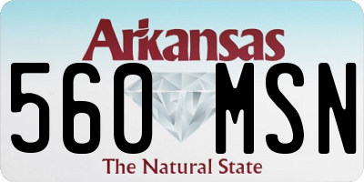 AR license plate 560MSN