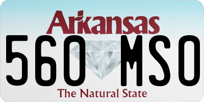 AR license plate 560MSO
