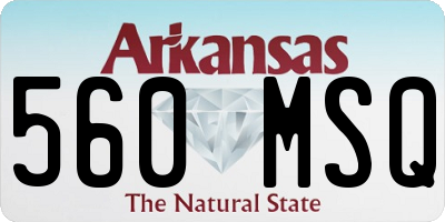 AR license plate 560MSQ