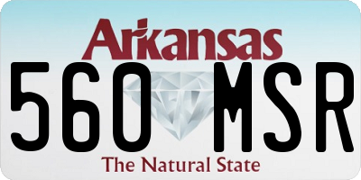 AR license plate 560MSR