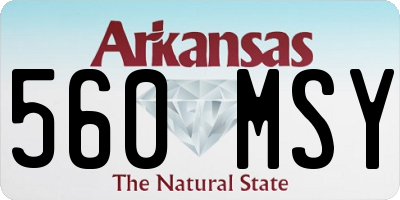 AR license plate 560MSY