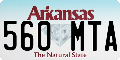 AR license plate 560MTA