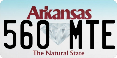 AR license plate 560MTE