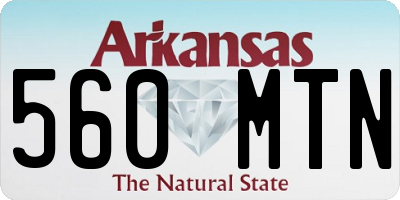 AR license plate 560MTN