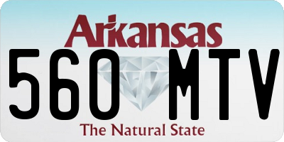AR license plate 560MTV