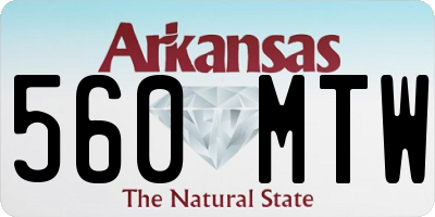 AR license plate 560MTW