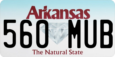 AR license plate 560MUB