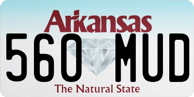 AR license plate 560MUD