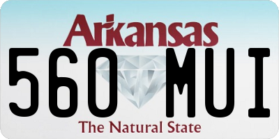 AR license plate 560MUI