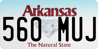 AR license plate 560MUJ