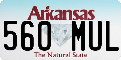AR license plate 560MUL
