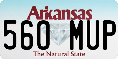 AR license plate 560MUP