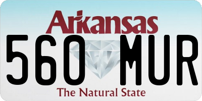 AR license plate 560MUR