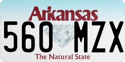 AR license plate 560MZX