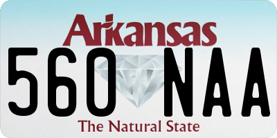 AR license plate 560NAA