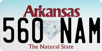 AR license plate 560NAM