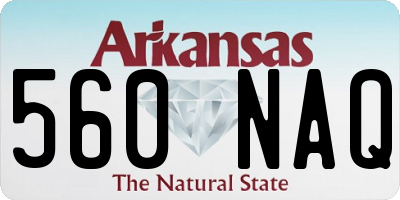 AR license plate 560NAQ