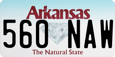 AR license plate 560NAW