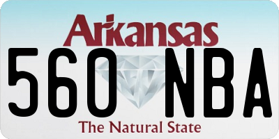 AR license plate 560NBA