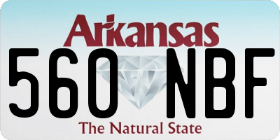 AR license plate 560NBF