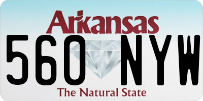 AR license plate 560NYW