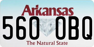 AR license plate 560OBQ