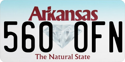 AR license plate 560OFN
