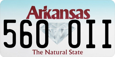 AR license plate 560OII