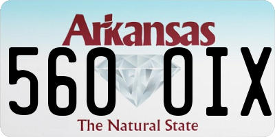 AR license plate 560OIX