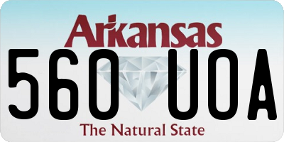 AR license plate 560UOA