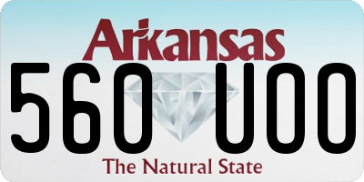 AR license plate 560UOO
