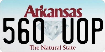 AR license plate 560UOP