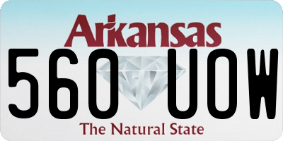 AR license plate 560UOW