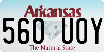 AR license plate 560UOY