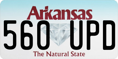AR license plate 560UPD